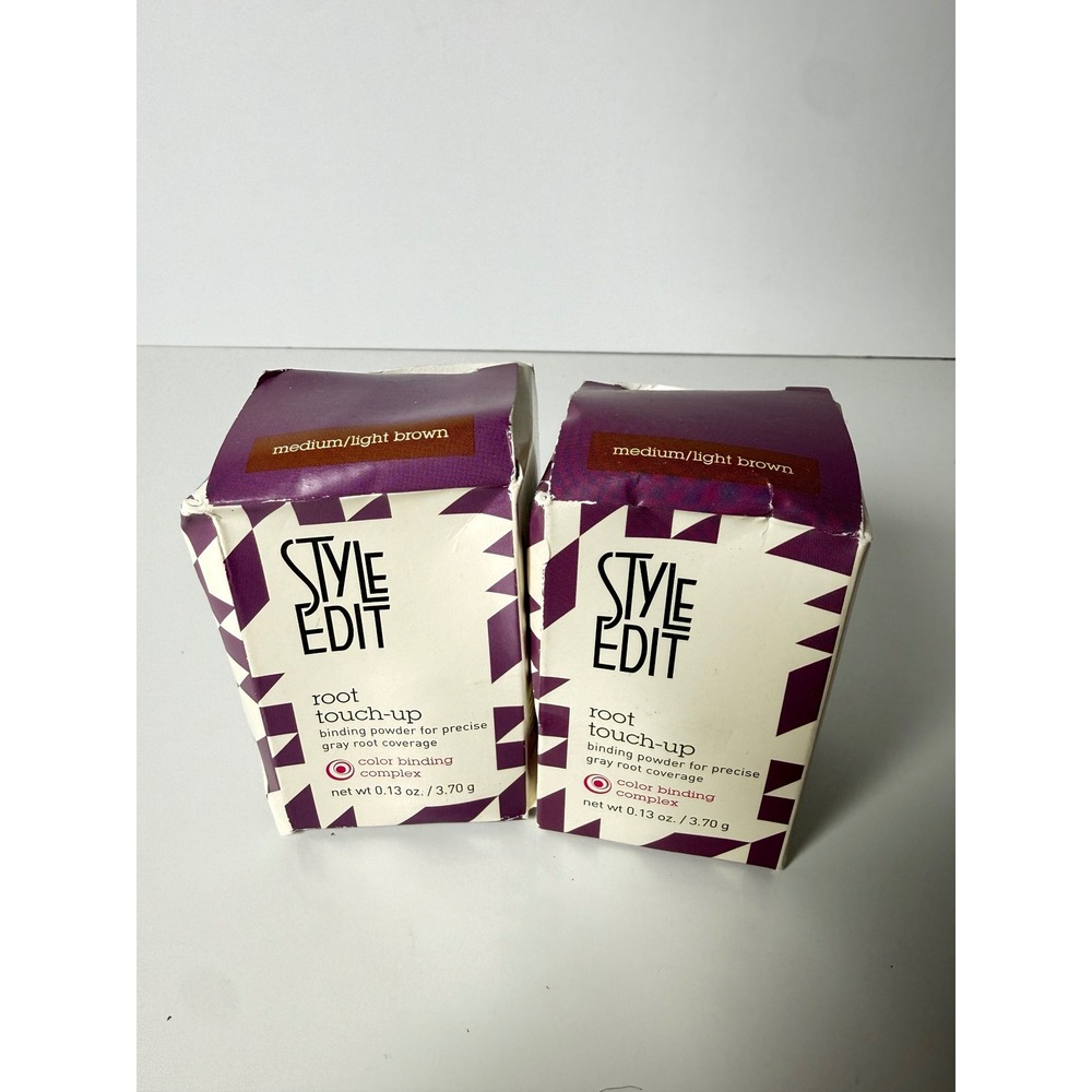 Style Edit Root Touch-Up Powder 0.13oz Medium/Light Brown Qty 2 NEW IN BOX